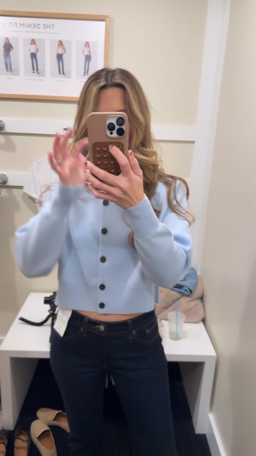 This cardigan is 12/10 but I went with the black one bc I didn't love the color of the buttons in the blue one- also comes in grey- size small for me @Madewell 