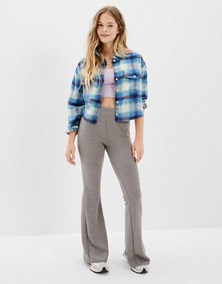 AE Super High-Waisted Sweater Flare Pant | American Eagle Outfitters (US & CA)