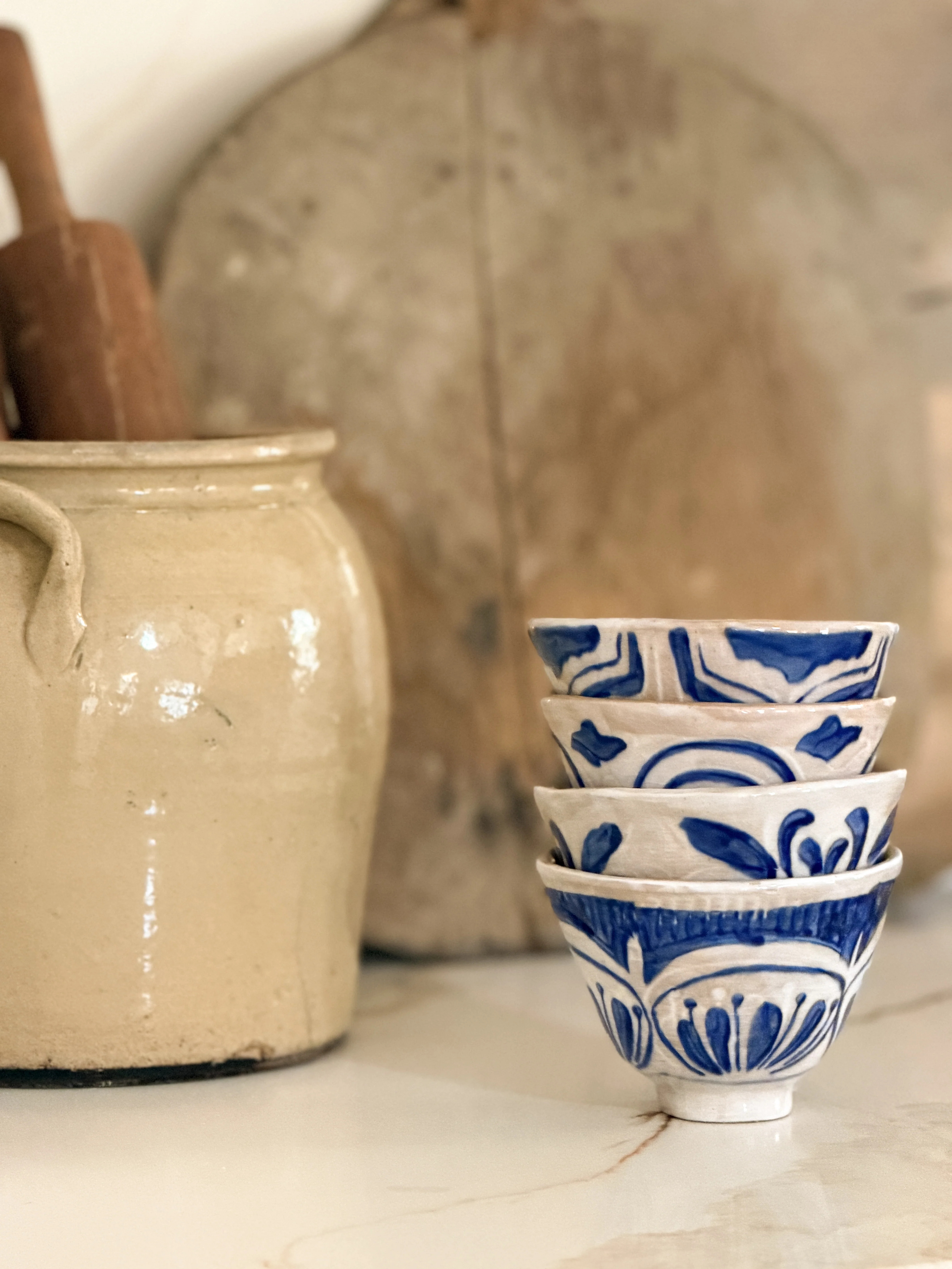 The Mallorca Hand-Painted Bowl Set of 4 | Cottage and Key
