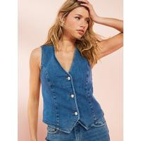 V by Very Denim Waistcoat - Mid Wash | Very (UK)