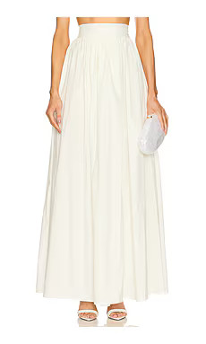ADRIANA DEGREAS x REVOLVE Seashell Solid Long Skirt in Off White from Revolve.com | Revolve Clothing (Global)