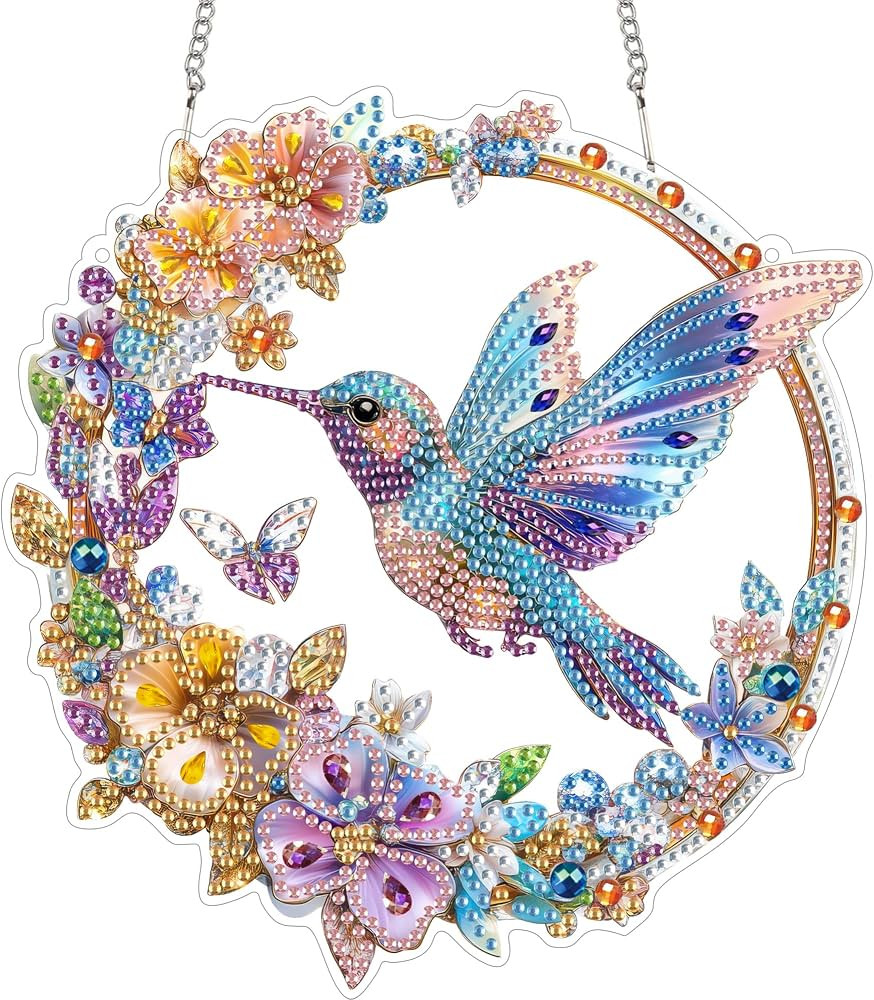 SKRYUIE Bird Hanging Diamond Art Kits for Adults Pendant Suncatcher, Special Shaped Crystal DIY P... | Amazon (US)