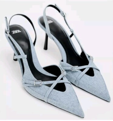 ZARA HEELED DENIM SHOES  | eBay | eBay US