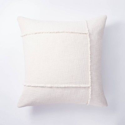 Pieced Woven Cotton Pillow Cream - Threshold™ designed with Studio McGee | Target