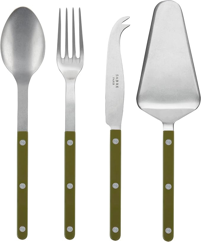 SABRE PARIS - 4-Piece Serving Set - Bistrot Vintage Collection - 2 Serving Flatware, Serrated Pie... | Amazon (US)