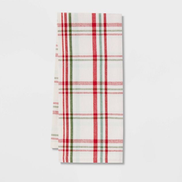 Cotton Plaid Kitchen Towel - Threshold&#8482; | Target
