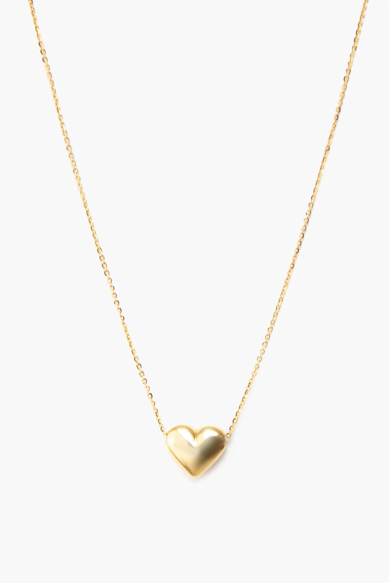 14K Yellow Gold Heart Charm Necklace | Tuckernuck (US)