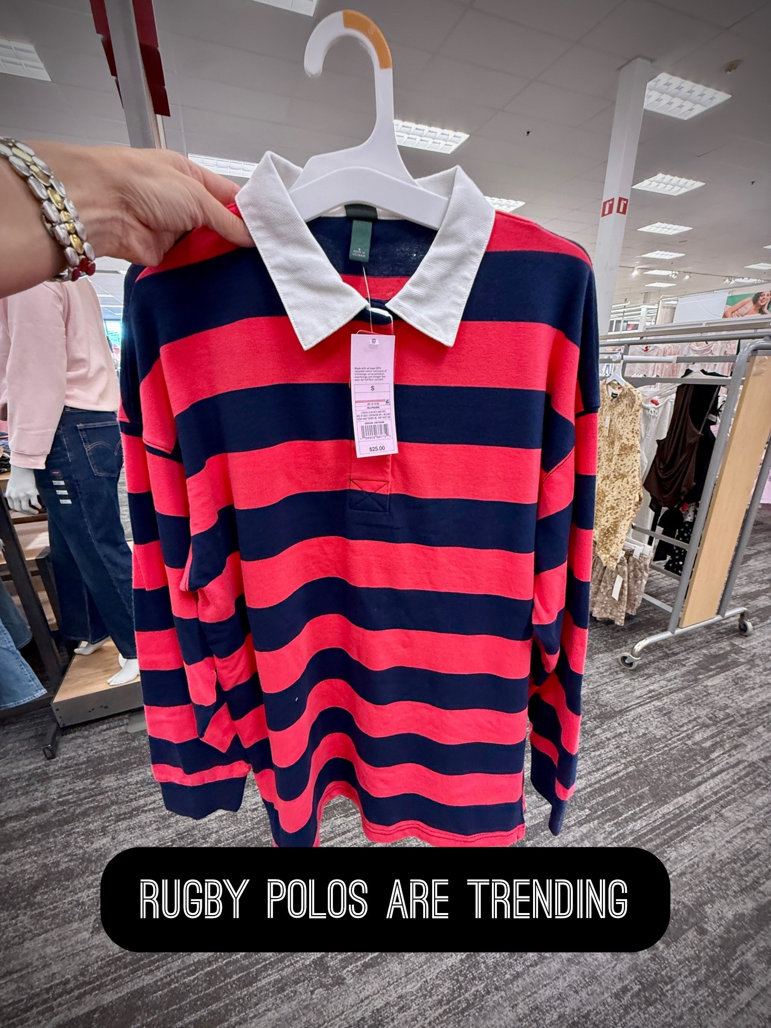 Tell me why every time I see a rugby-style polo lately, I immediately get a flashback to fashion trends past. 😂

And yet… here I am considering bringing this one home from @Target . Apparently fashion really does come full circle!

#LTKstorytime #LTKootd #LTKSeasonal