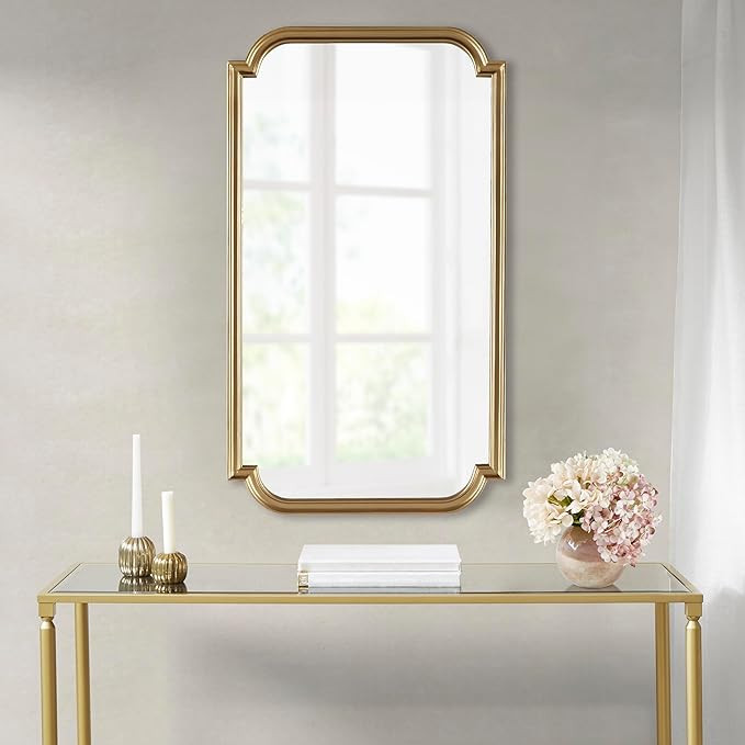 Gold Scalloped Wood Wall Mirror | Amazon (US)