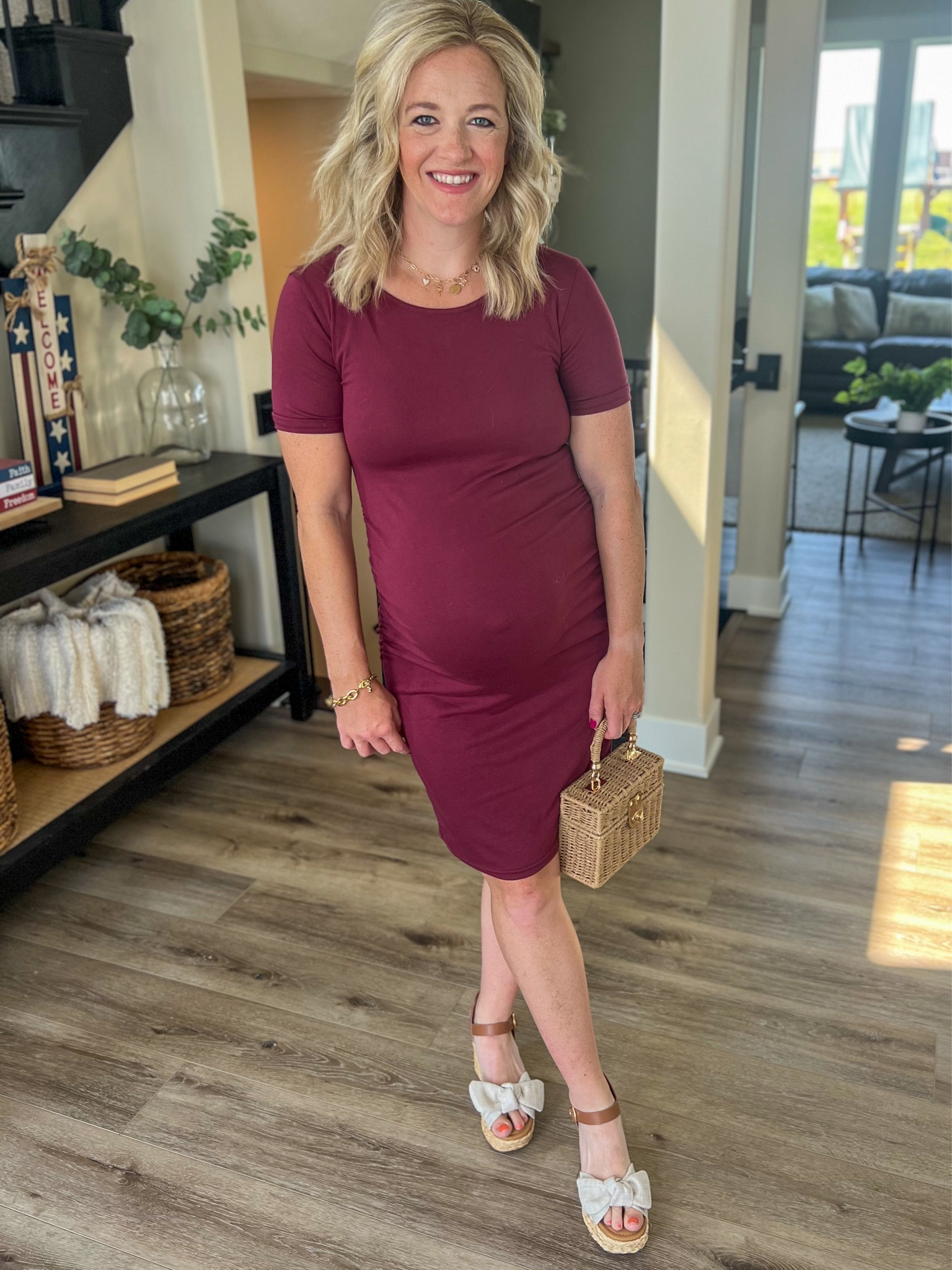 Maternity Baby Shower Outfit 
Heels from Pink Lily 
Everything else is Amazon

#LTKBump #LTKFindsUnder50 #LTKStyleTip