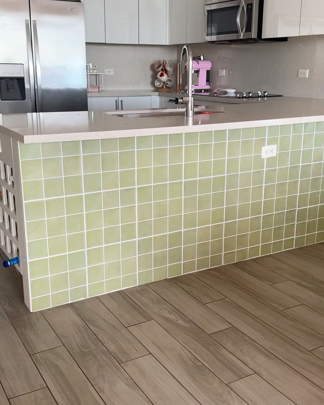 Renter friendly peel and stick tiles!!  its my first time installing “wallpaper/peel & stick” type material and it was such an easy DIY! 

#LTKFindsUnder100 #LTKHome #LTKFindsUnder50