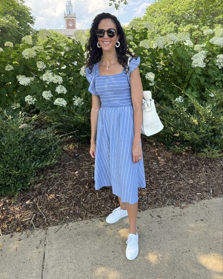 This dress is a summer must-have, and looks just like a pricy Mille style for only $30. And if you’re looking for comfy, classic sneakers, I really like these. Pricy, but I’ve walked 15k steps today with no blisters 🙌🏻

#LTKfindsunder50 #LTKsalealert #LTKshoecrush