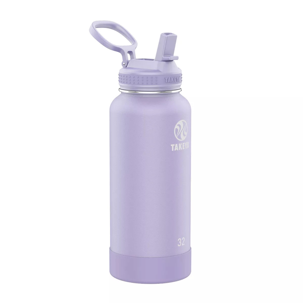 Takeya Actives 32oz Stainless Steel Water Bottle with Straw Lid - Lavender Field | Target