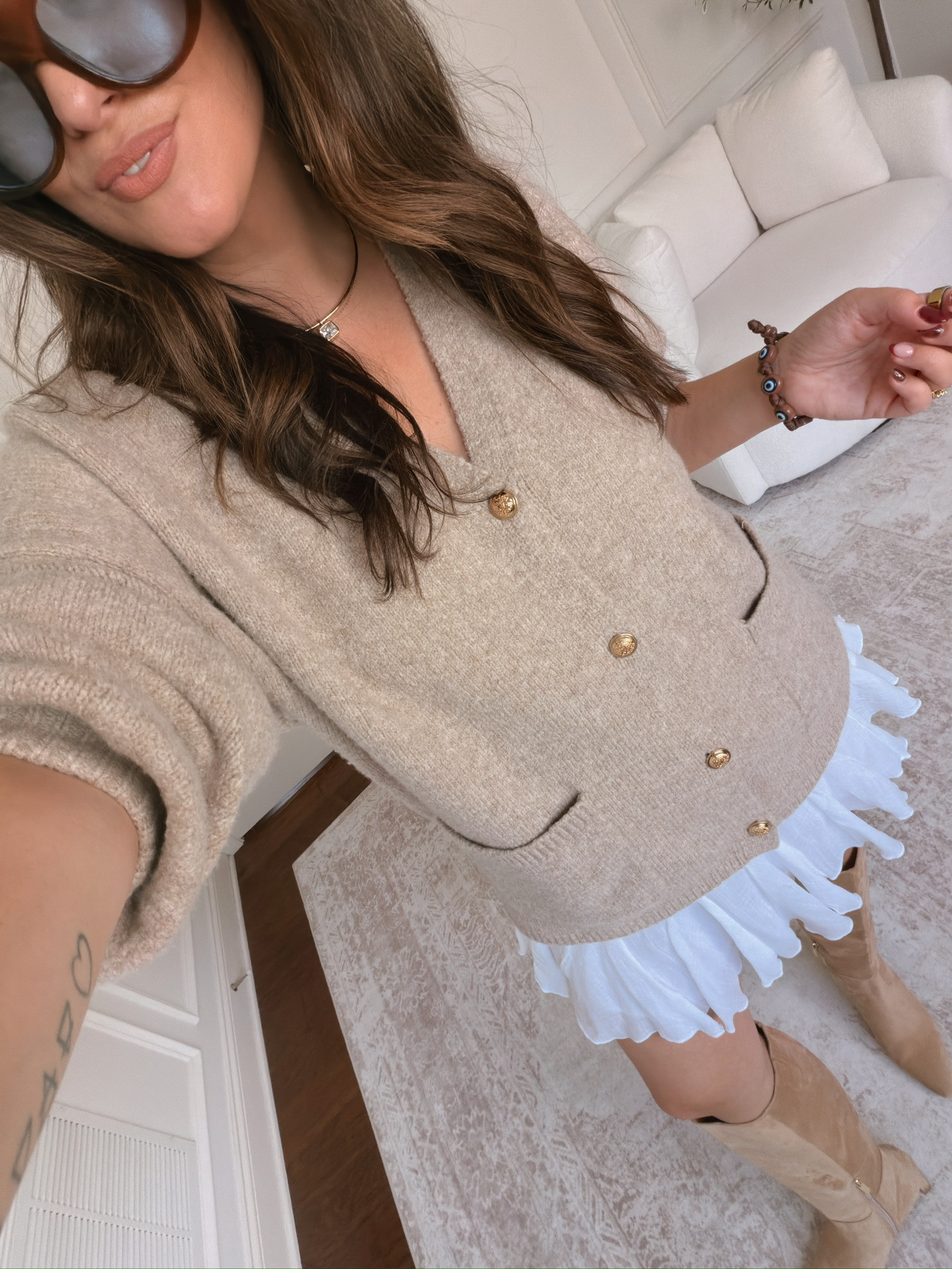 Wearing an XL in the skort and a large in the sweater

#LTKSeasonal #LTKMidsize
