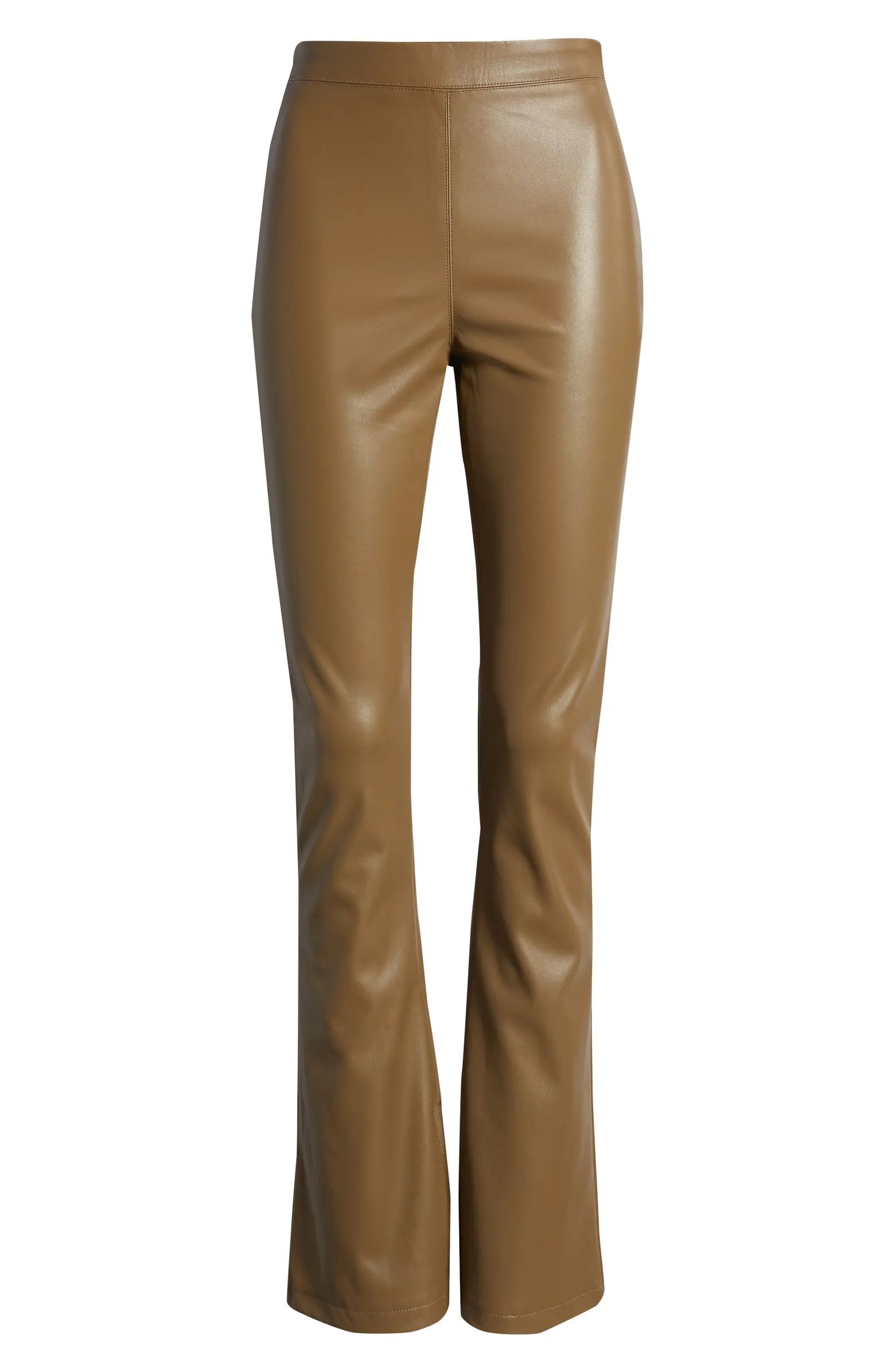 TOPSHOP Faux Leather Flare Leg Pants | Nordstrom | Nordstrom