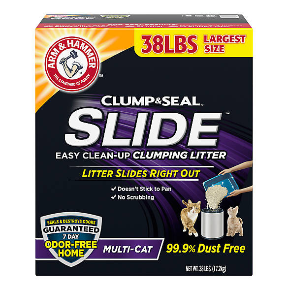 Arm & Hammer™ Clump & Seal Slide Clumping Multi-Cat Clay Cat Litter - Low Dust | PetSmart
