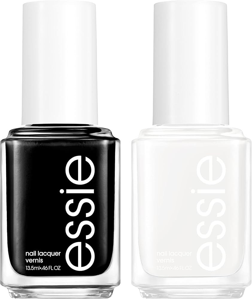 Essie Nail Polish Black And White Set, Licorice, Black Nail Polish + Blanc, White Nail Polish Gif... | Amazon (US)