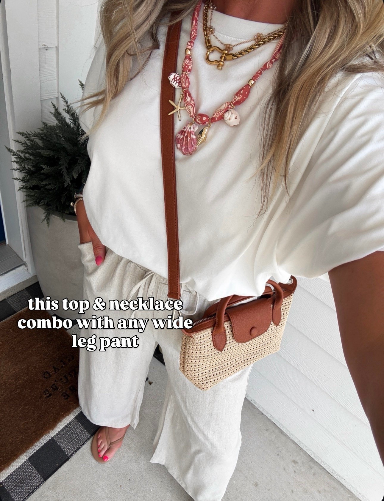 Amazon fashion Amazon finds bandana necklace. Linen pants size medium. Casual size everyday outfit

#LTKOver40 #LTKPetite