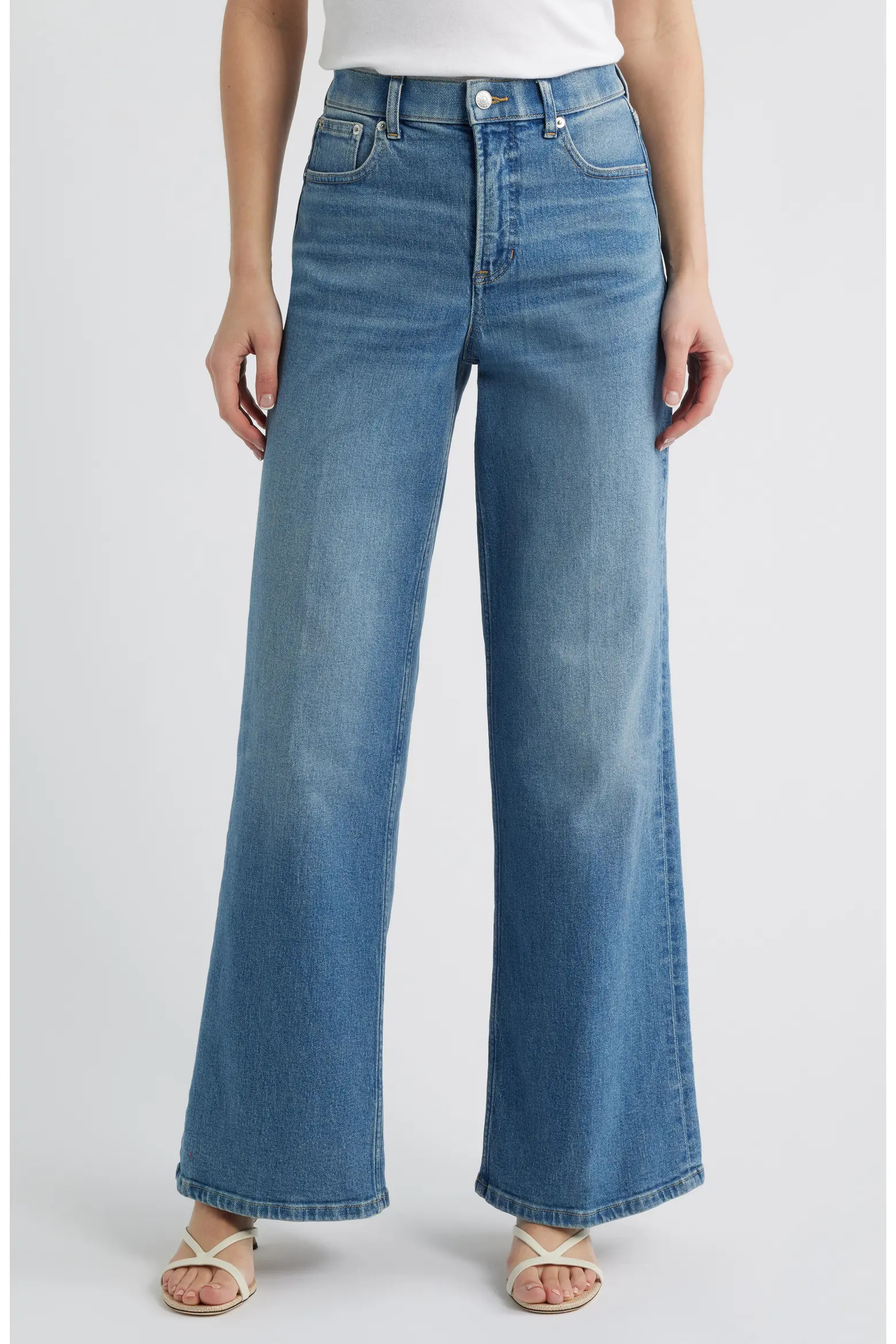 SPANX® SPANXshape™ Authentic 360 High Waist Wide Leg Jeans (Women) | Nordstrom | Nordstrom