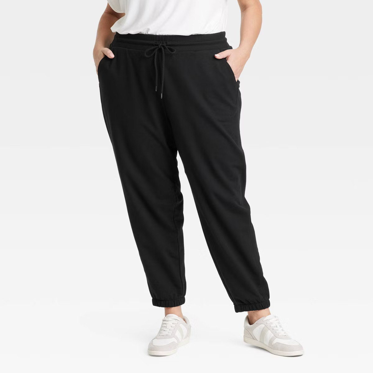 Women's High-Rise Tapered Joggers - Ava & Viv™ Black 2X | Target