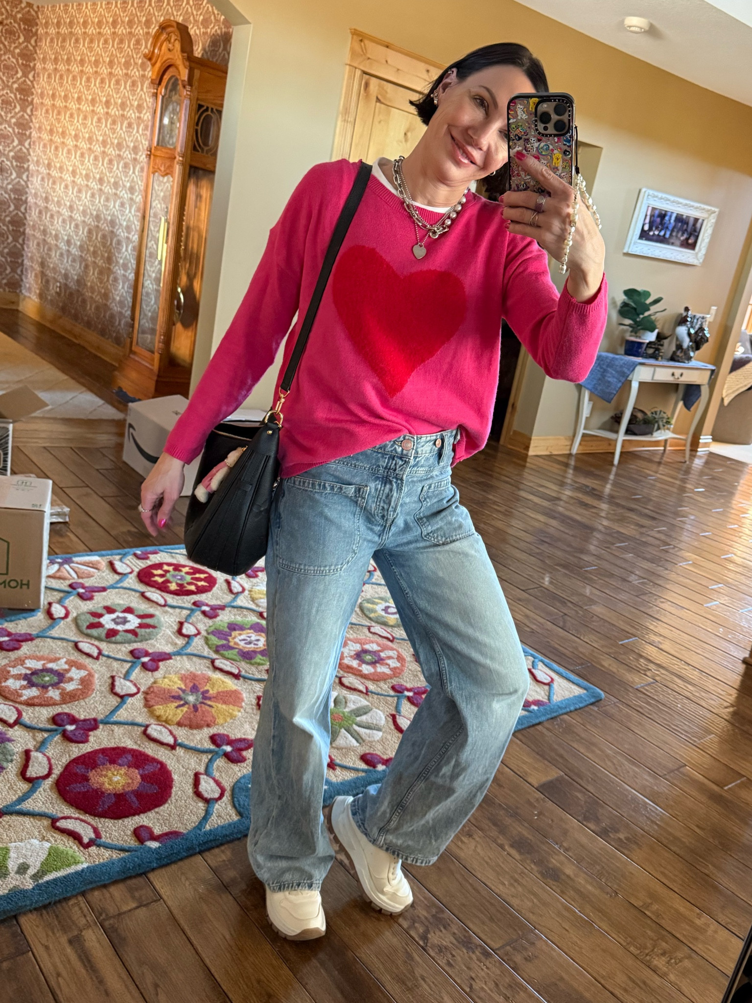 Outfit inspo! Free people denim-size 25, heart sweater (old), Prada sneakers- size 7.5 

Casual outfit, Valentine’s Day sweater 

#LTKSeasonal #LTKGiftGuide #LTKStyleTip