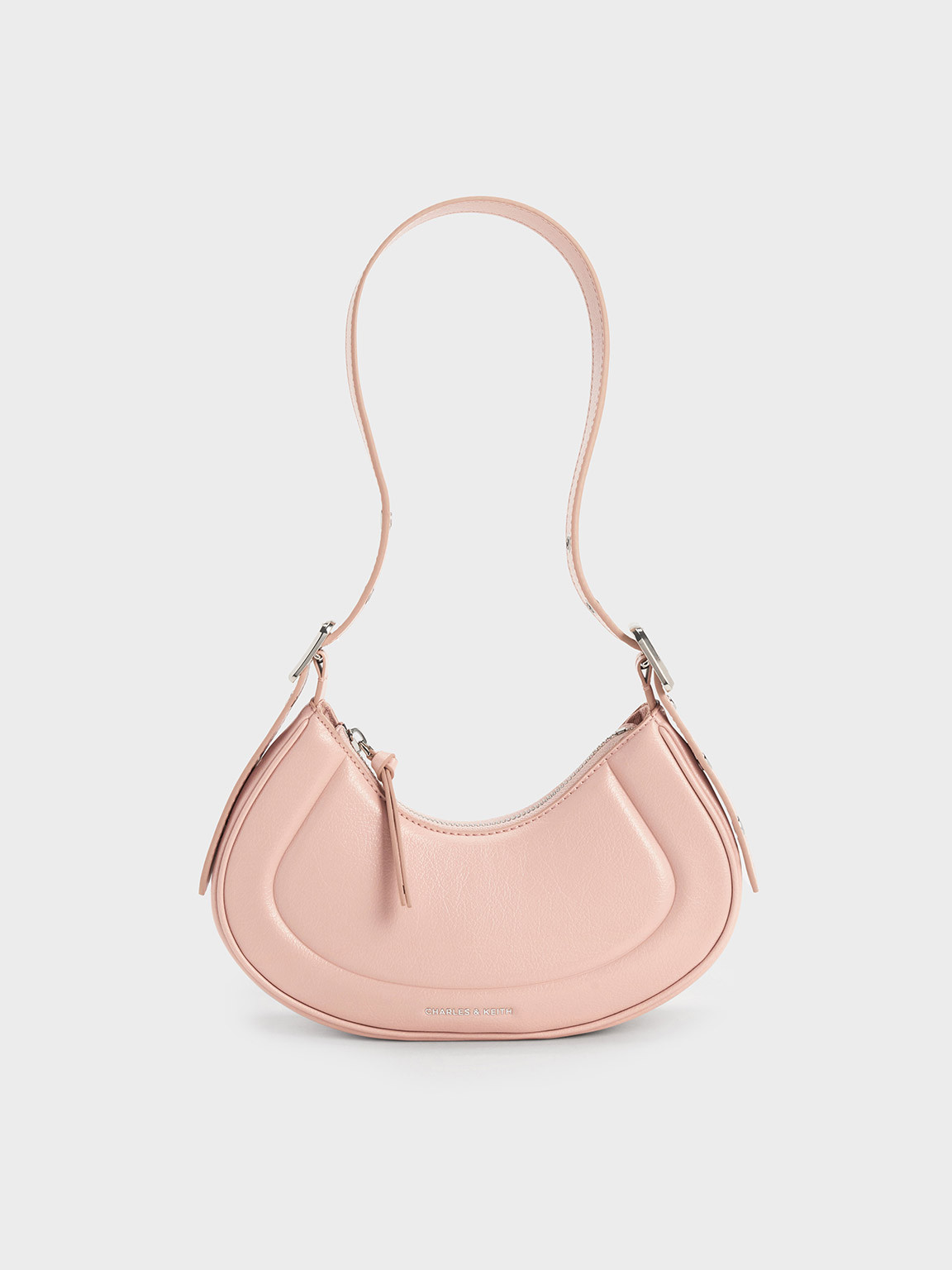 Petra Curved Shoulder Bag
 - Pink | Charles & Keith US
