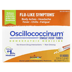 Boiron, Oscillococcinum®, Flu-Like Symptoms, 12 Meltaway Pellets, 0.04 oz (1 g) Each | iHerb