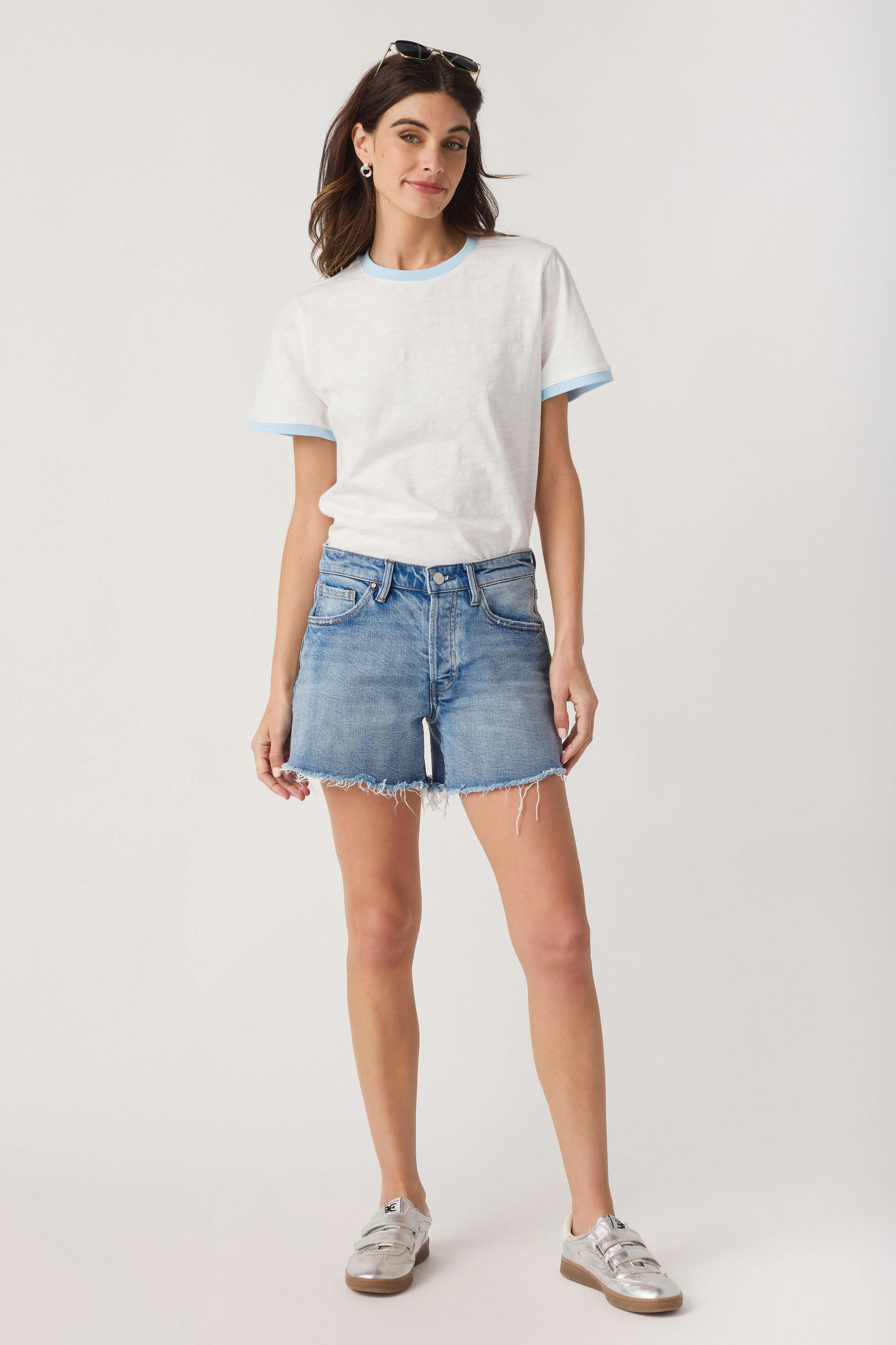 Miou Muse Essential Slub Ringer Tee | Social Threads
