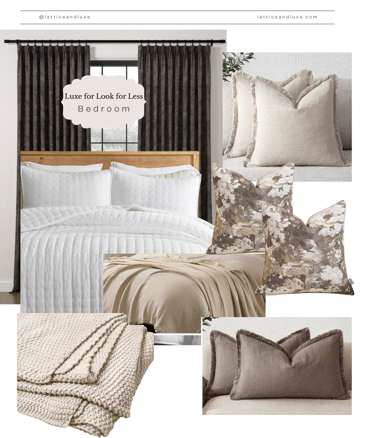 Luxe Look for Less 🤎

Creating a neutral, moody bedroom doesn’t have to mean spending a fortune. Layering rich textures, warm neutrals, and elevated details gives this space that luxe designer feel—without the designer price tag.

Here's what I've been slowly buying for our primay bedroom.

A cozy, sophisticated bedroom that feels collected, timeless, and so good. ✨ 

 #LTKHome