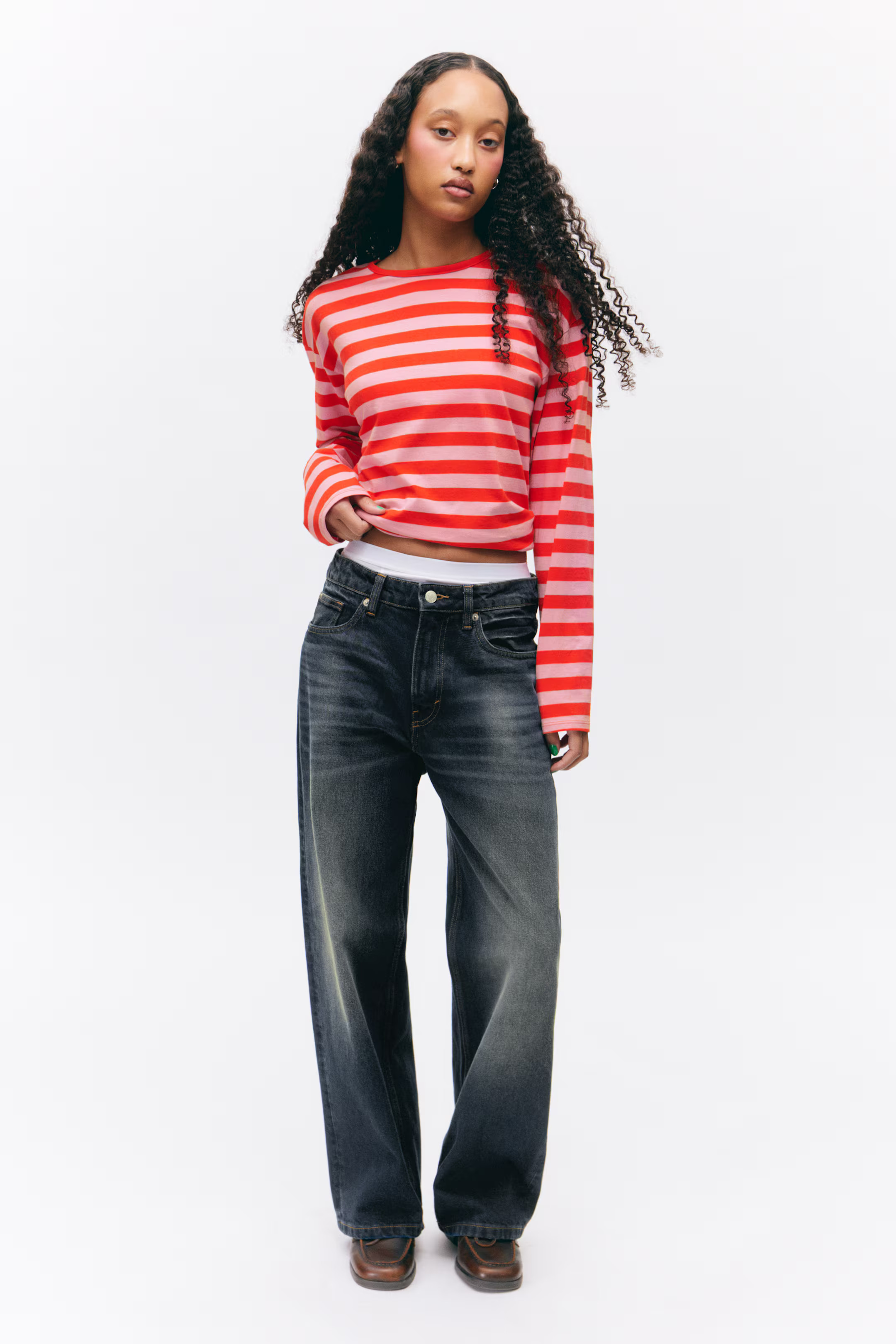 Boxy T-shirt met lange mouwen | H&M (DE, AT, CH, NL, FI)