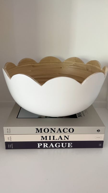 scallop bowl (from Marshall’s), faux Monaco, Milan and Prague books 

#LTKHome #LTKFindsUnder50