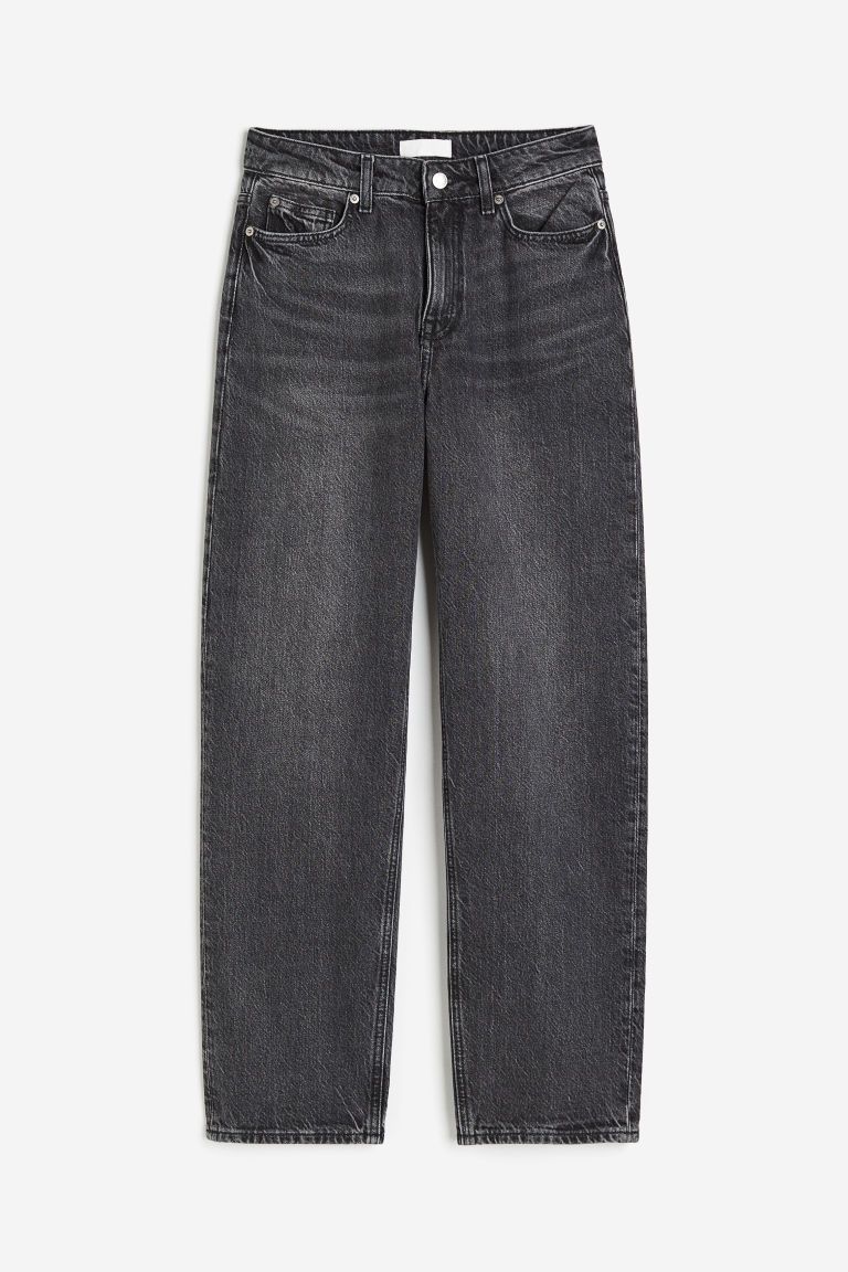 H & M - Tapered Regular Jeans - Grey | H&M (UK, MY, IN, SG, PH, TW, HK)