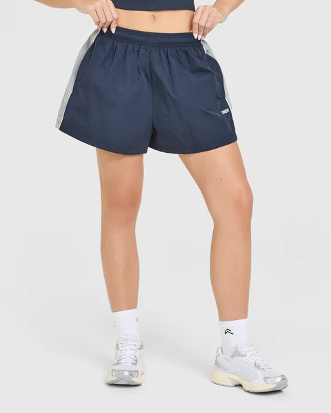 Oversized Piped Woven Track Shorts 
 True Blue | Oner Active (UK / US)