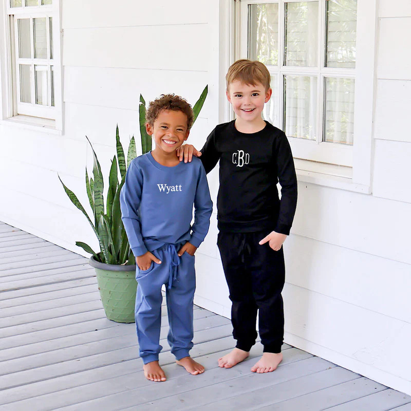 Dark Blue Jogger Set | Kids French Terry Sets | Classic Whimsy