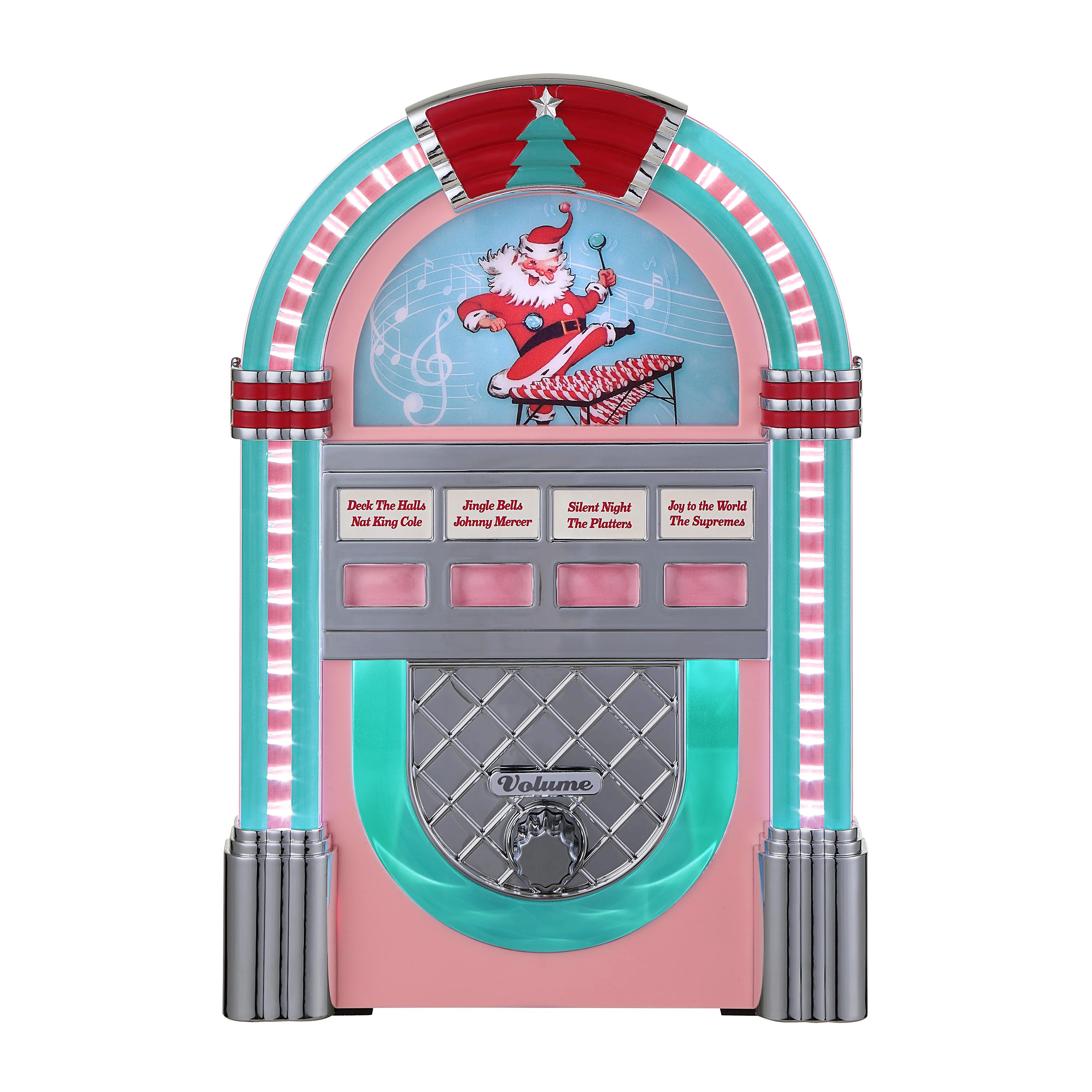 Mr. Christmas 9" Decorative Retro Jukebox, Pink | Walmart (US)