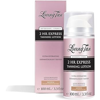 Loving Tan NEW 2 Hr Express Self Tanning Body Lotion, Medium - Hydrating Natural-Looking Glow Sun... | Amazon (US)
