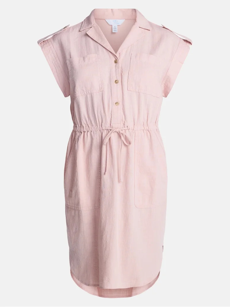 Time and Tru Women's Utility Shirtdress, Sizes XS-XXXL | Walmart (US)