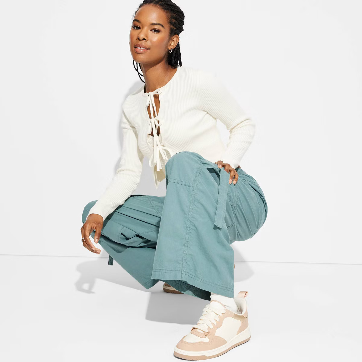 Women's Mid-Rise Wide Leg Cargo Pants - Wild Fable™ | Target
