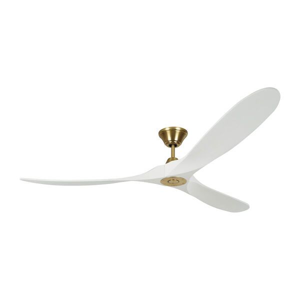 Maverick Max Matte White with Burnished Brass 70-Inch Ceiling Fan | Bellacor