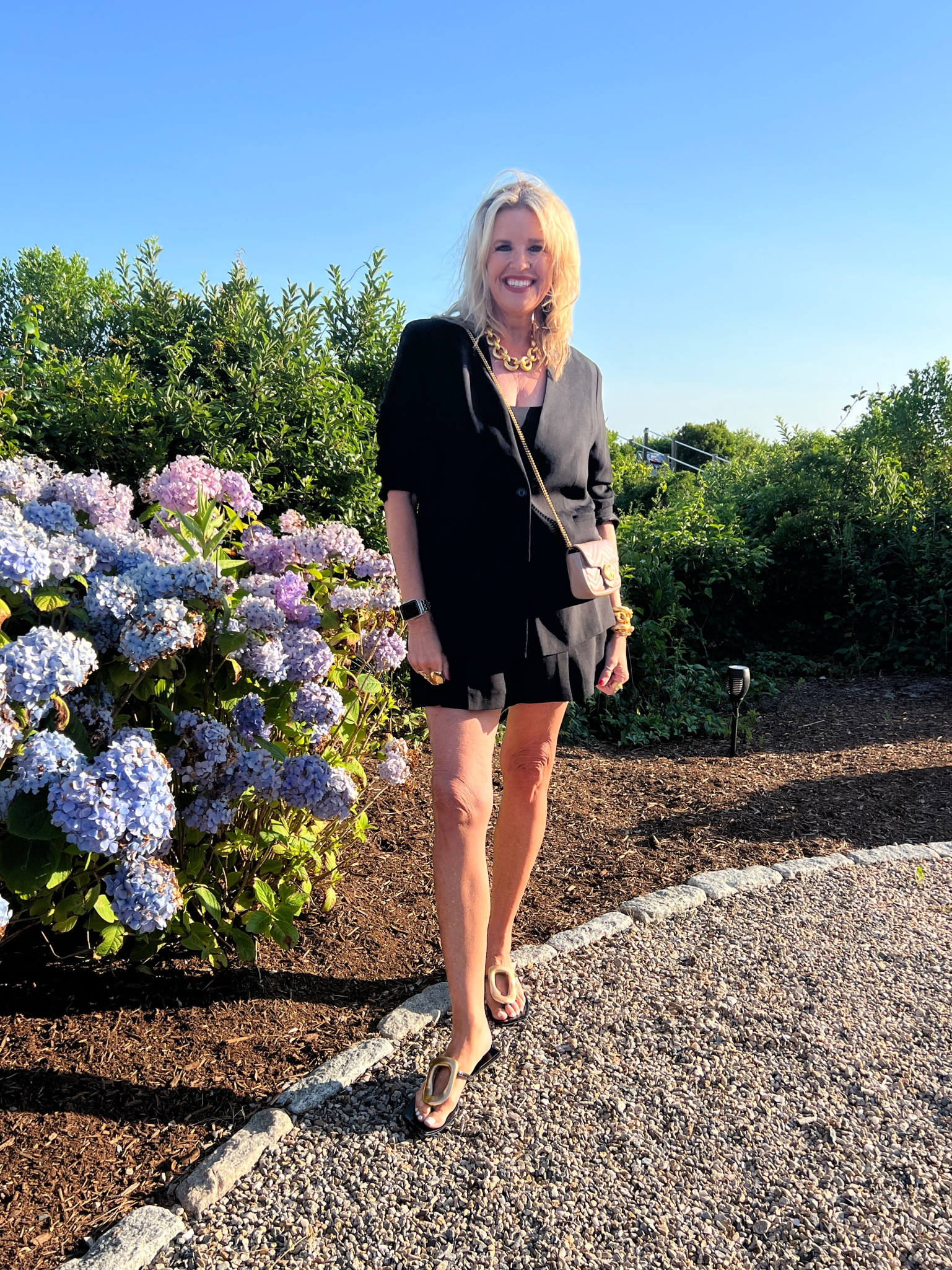 Datenight outfit/ girls night out
Summer blazer short pieces by Spanx

Crepe blazer a little oversized I got med could have easily gotten a small 

🚨SAVE 10% off all Spanx with my CODE: DEARDARCYXSPANX. Great free shipping and returns

Black Spanx cami fits tts 

Crepe shorts (these are the flowy ones) last year! I love the crepe shorts from this year for trouser flat front style (I gave in cream) and love. Both styles are tts

Jeffery Cambell sandals 

Julie Vos jewelry 

Gucci marmot super small bag


#LTKStyleTip #LTKFindsUnder100 #LTKWorkwear