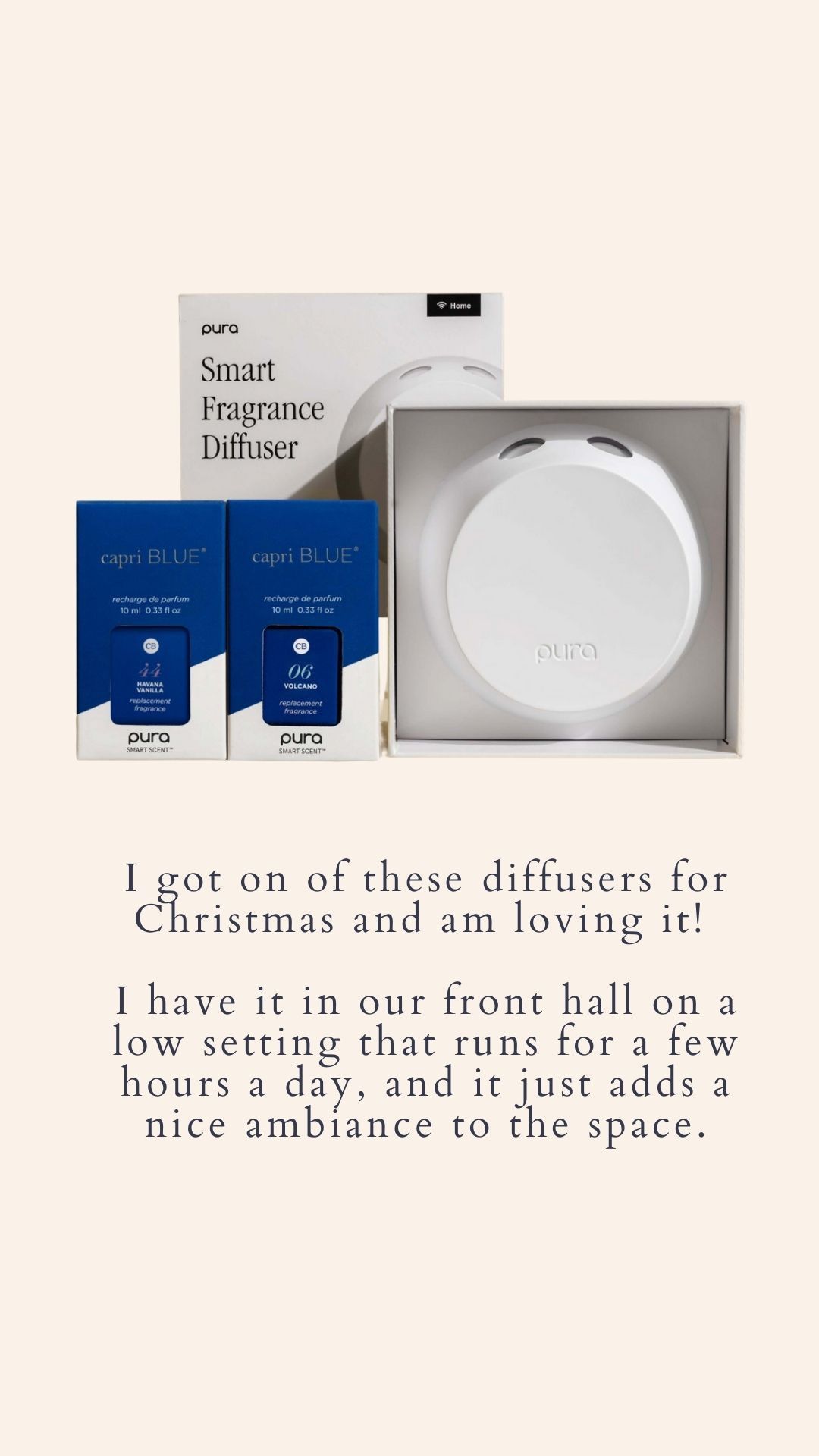 Smart Home Diffuser - I got on of these diffusers for Christmas and am loving it. I have it in our front hall on a low setting that runs for a few hours a day, and it just adds a nice ambiance to the space. I still love to burn my scented candles, but I do love not having to worry about keeping an eye on the cats with this!    

 

#LTKHome #LTKselfcare #LTKSaleAlert