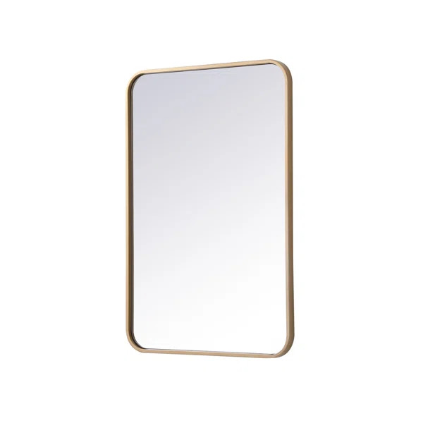 Sabine Metal Rounded Rectangle Wall Mirror | Wayfair North America