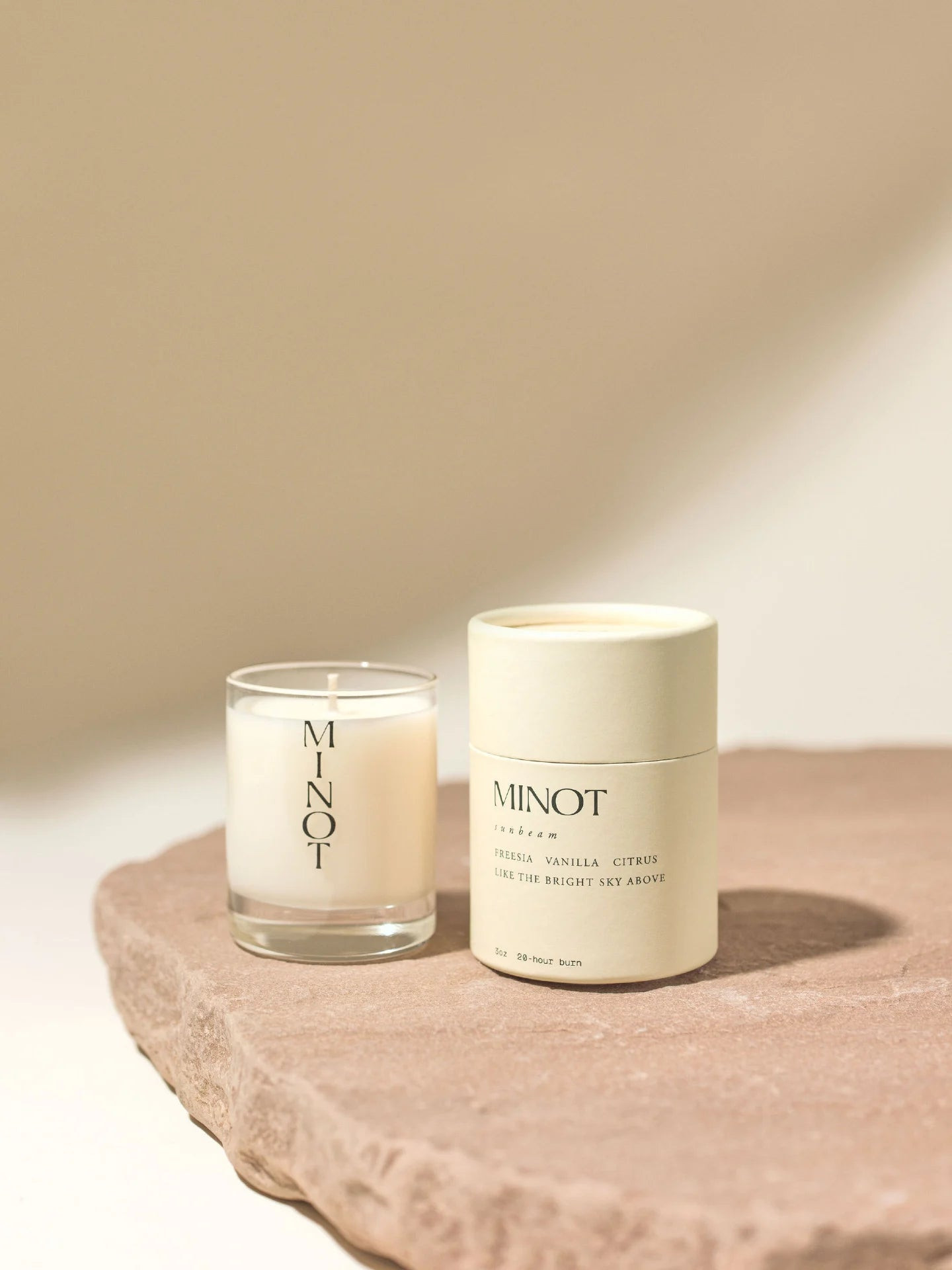 Sunbeam Mini Candle | Freesia, Citrus, Vanilla Scent — MINOT | MINOT