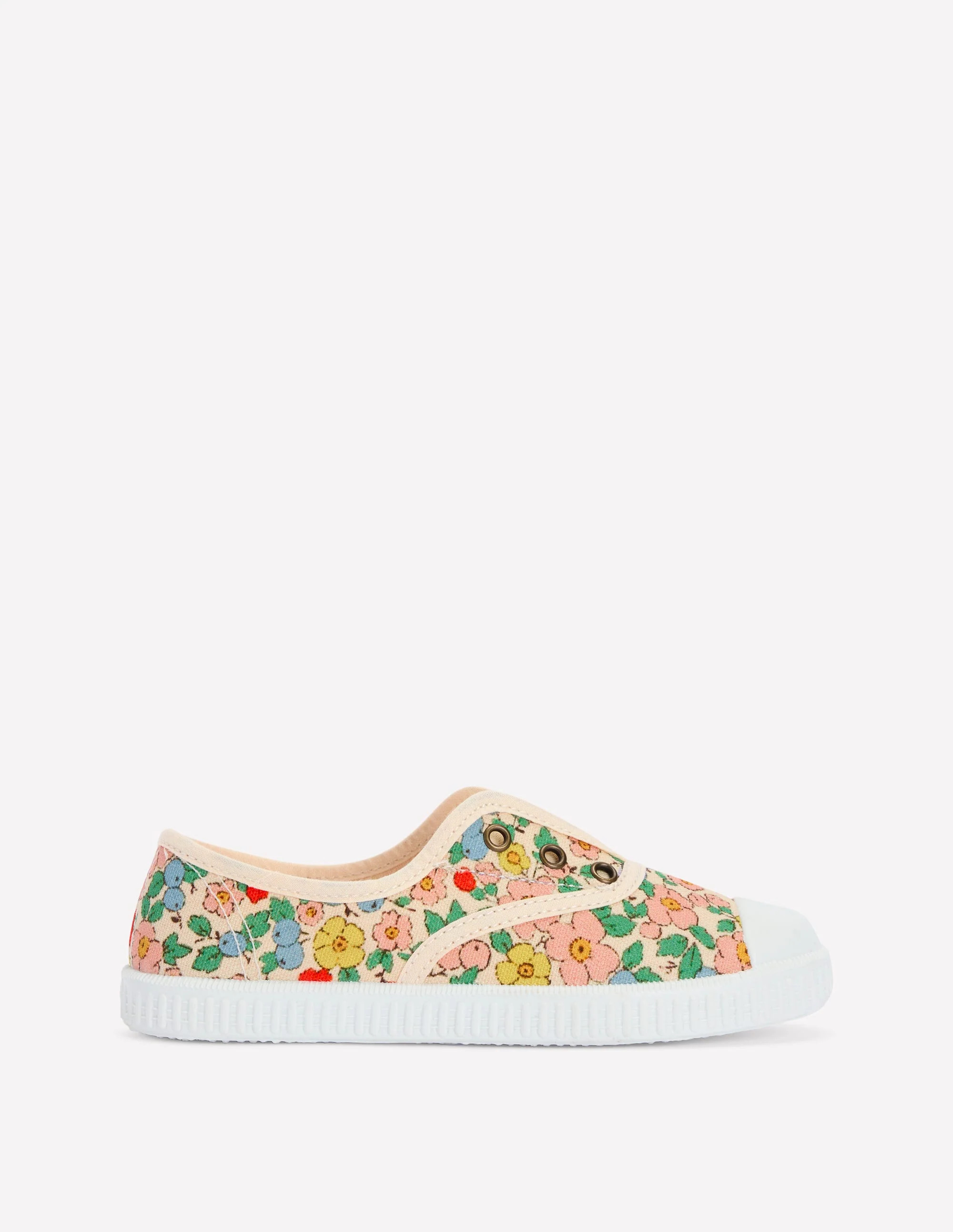 Laceless Canvas Pull-ons-Multi Floral | Boden UK