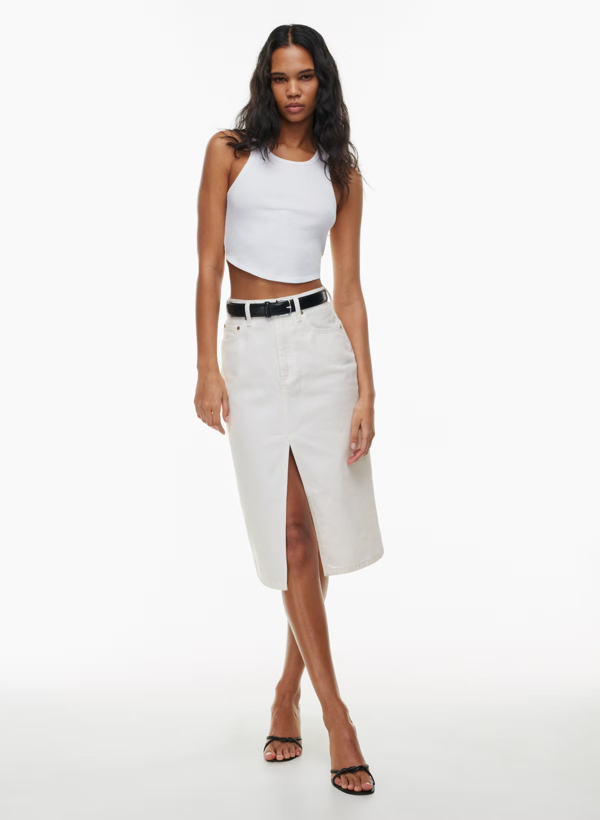 THE '90S HALLE DENIM SKIRT | Aritzia