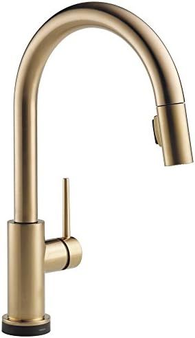 Amazon.com: Delta Faucet Trinsic Gold Kitchen Faucet Touch, Touch Kitchen Faucets with Pull Down ... | Amazon (US)
