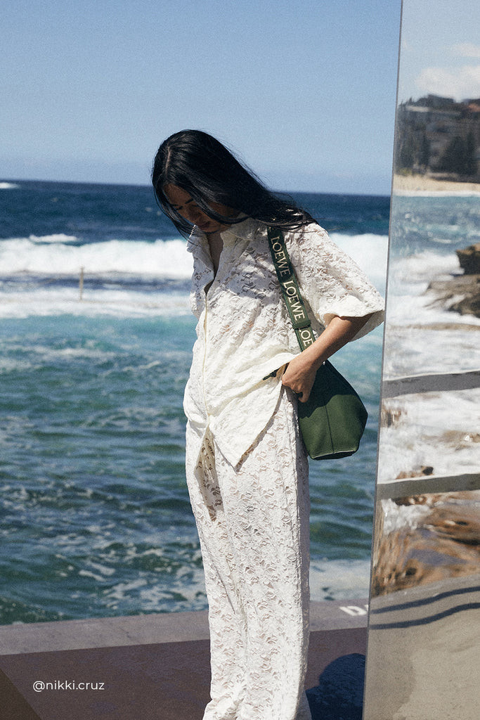 LOULA WHITE LACE SHIRT | DISSH