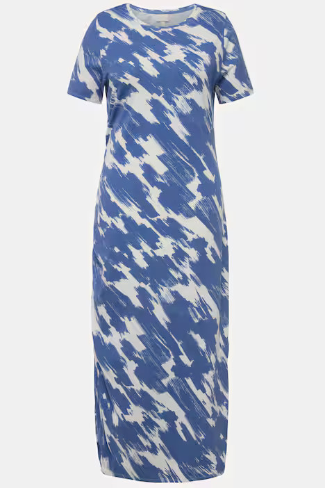 Eco Cotton Round Neck Short Sleeve Maxi Dress | Midi Dresses | Dresses | Ulla Popken - US & CA