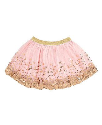 Sweet Wink Little and Big Girls Gold Blush Sequin Tutu Skirt - Macy's | Macy's