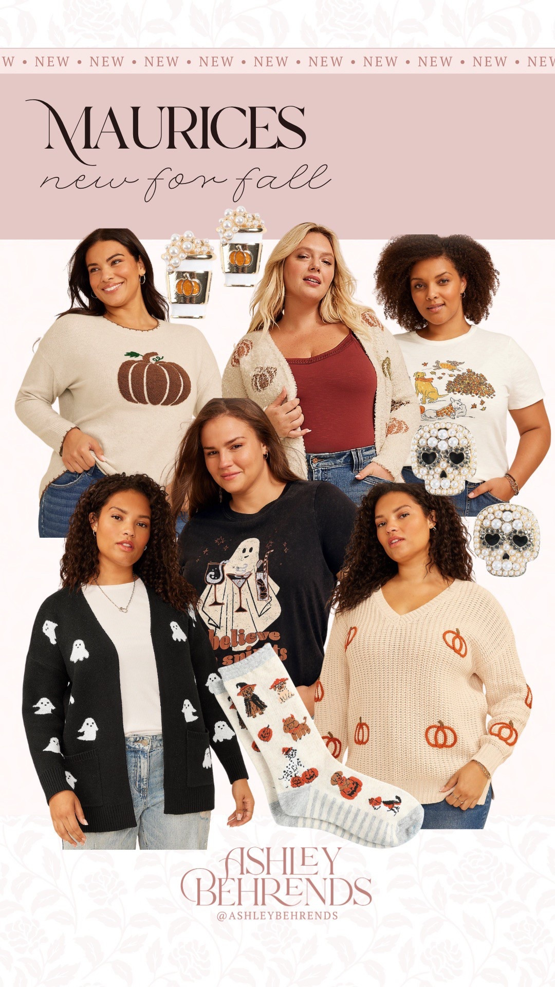 @Maurices has the cutest plus size approved Halloween/fall pieces. I’m loving these adorable earrings, and you know this dog mom loves these socks. These pumpkin sweaters are absolutely adorable, and they look like they would cost a fortune at a boutique, but the prices are so affordable. 
Halloween sweaters

#LTKPlusSize #LTKSeasonal #LTKSaleAlert